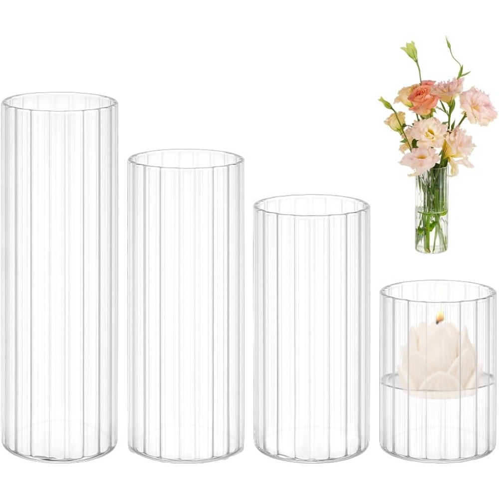 4-размерные стеклянные цилиндр – обзор и цена Candle Containers